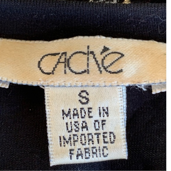 CACHE’ BODYCON DRESS WITH GOLD/SILVER PRINT. WOMEN’S SIZE SMALL. - Picture 6 of 7